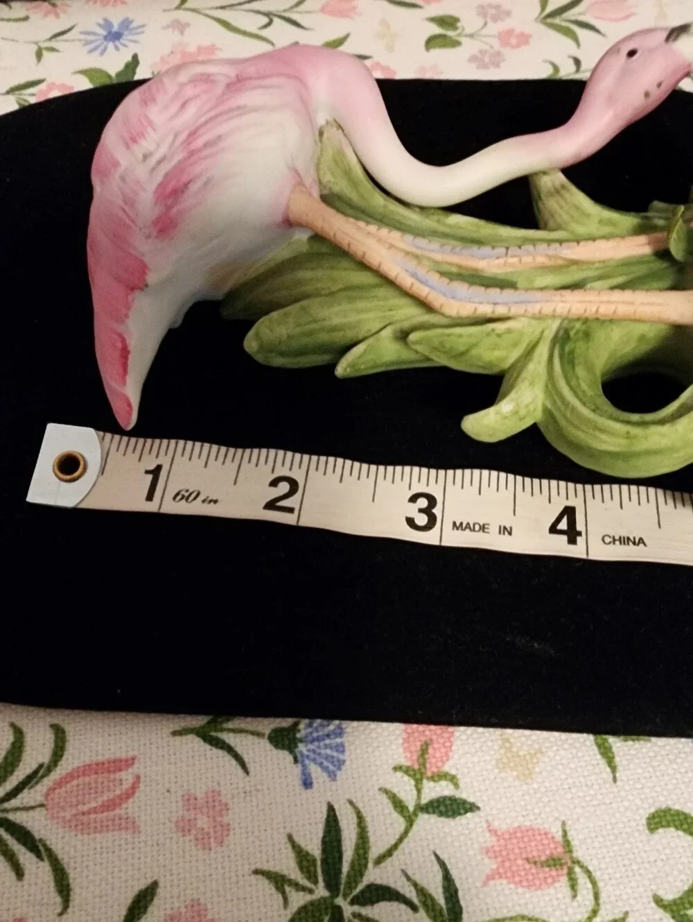 Vintage Lefton Pink Flamingo Ceramic Figurine - Home Accent